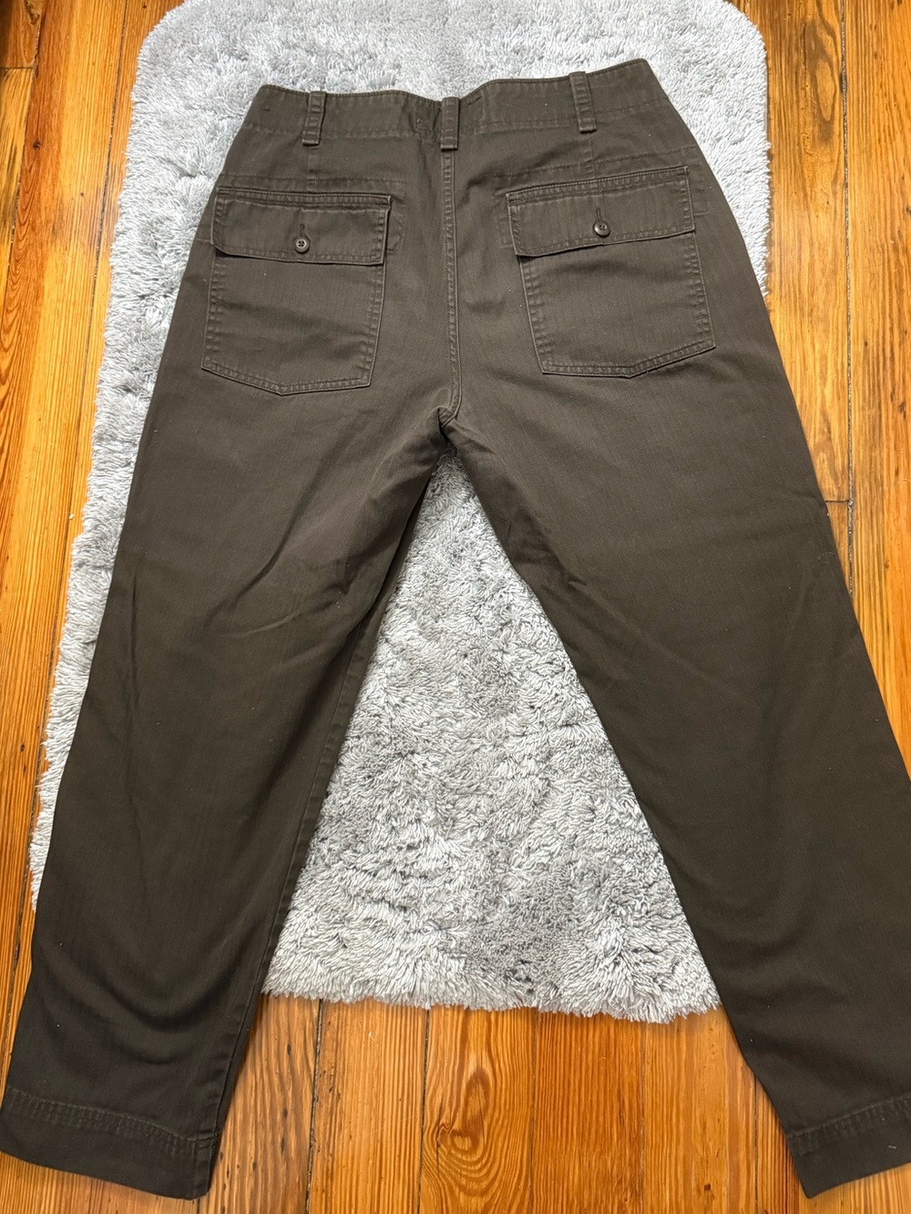 Abercrombie & Fitch Loose Chino Pants Dark Brown 100% Cotton 30x30 - Picture 3 of 5